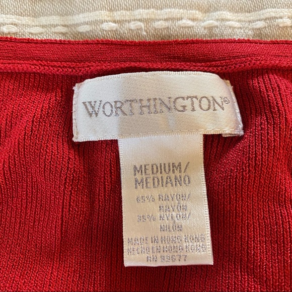 Worthingron Vneck red sleeveless tank size medium - Picture 3 of 3